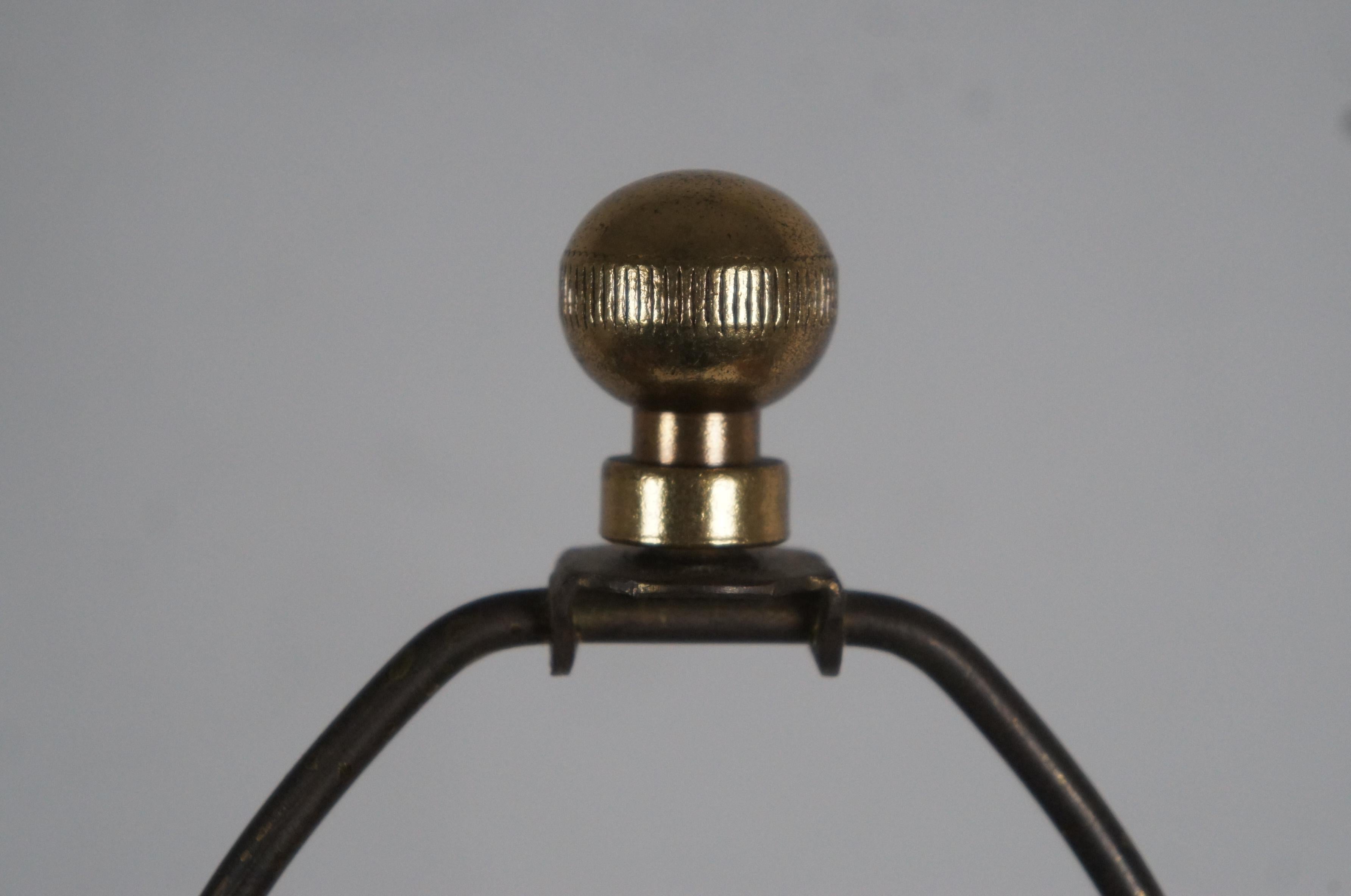 Frederick Cooper Hollywood Regency Vidrio Latón Jengibre Tarro Urna Lámpara 33 en Bueno estado para la venta en Dayton, OH