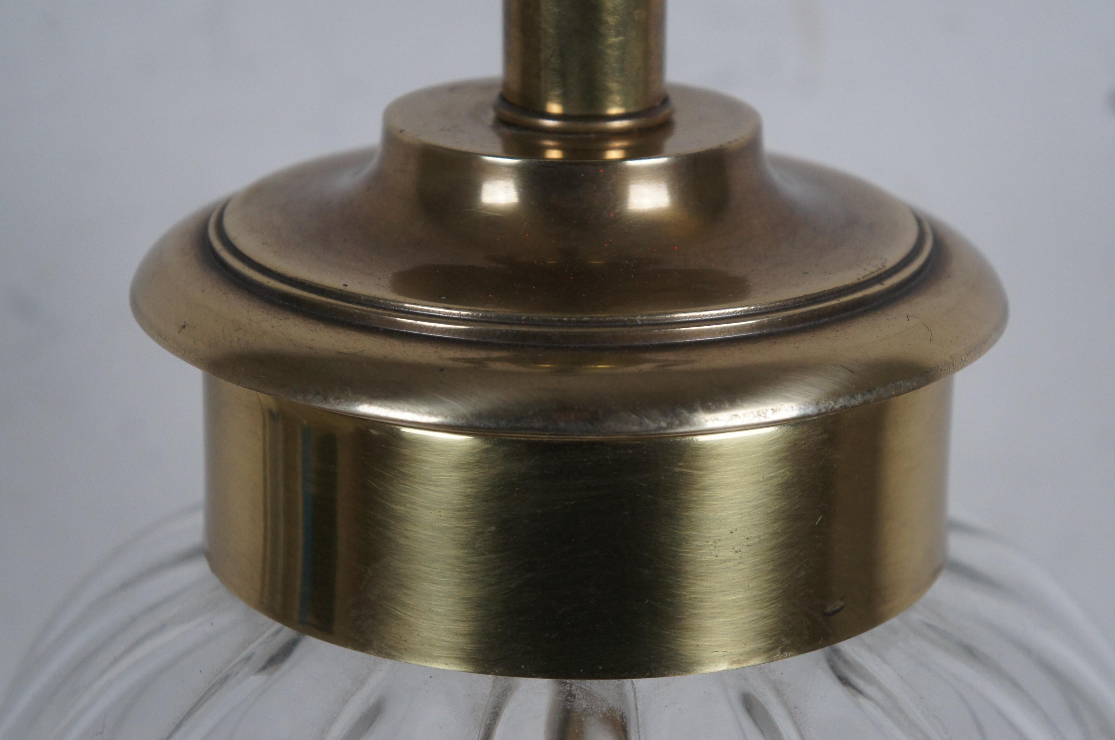 Frederick Cooper Hollywood Regency Vidrio Latón Jengibre Tarro Urna Lámpara 33 en venta 1