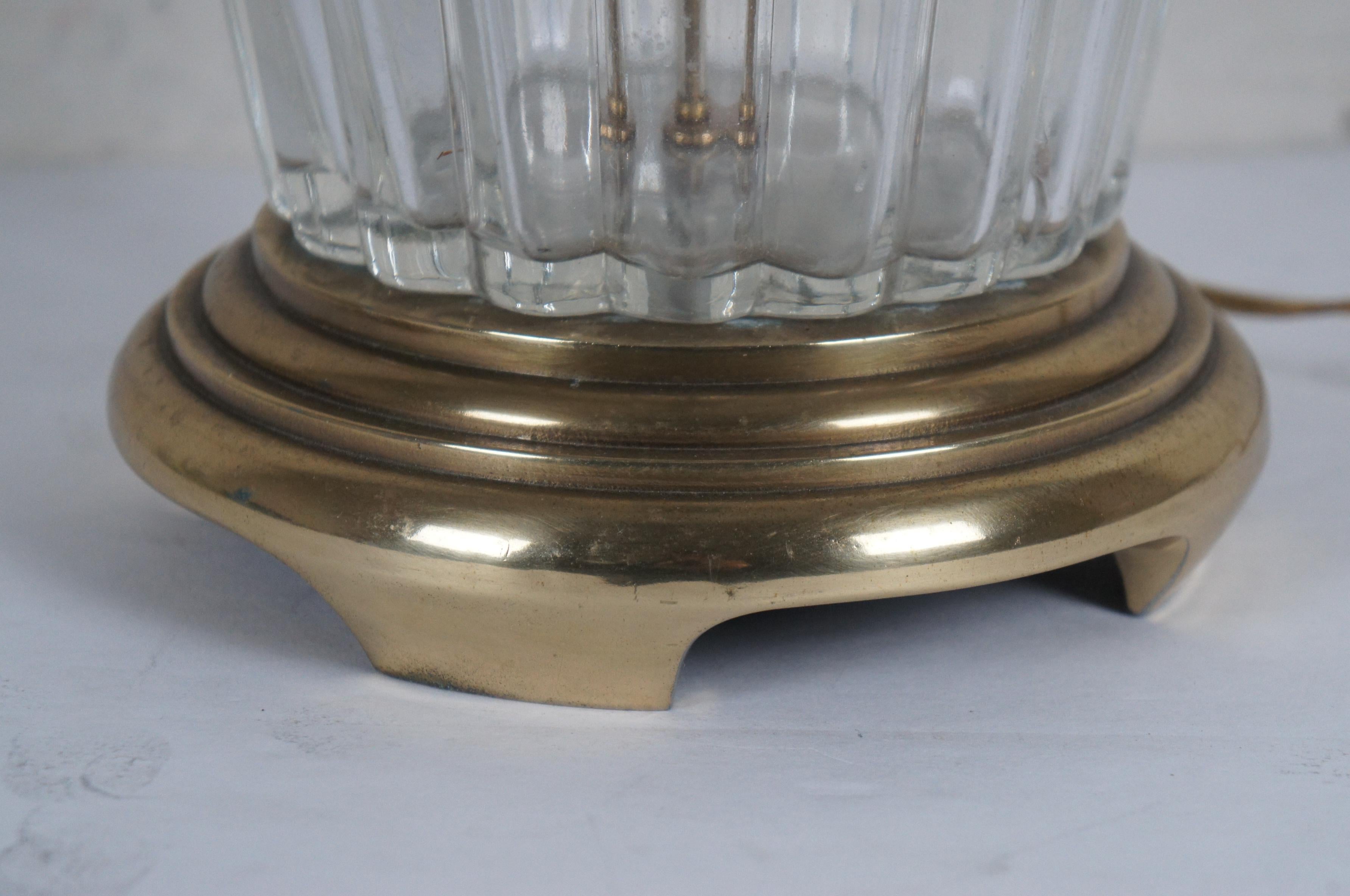 Frederick Cooper Hollywood Regency Vidrio Latón Jengibre Tarro Urna Lámpara 33 en venta 3