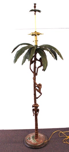 Frederick Cooper Hollywood Regency Monkey Palm Tree Floor Lamp