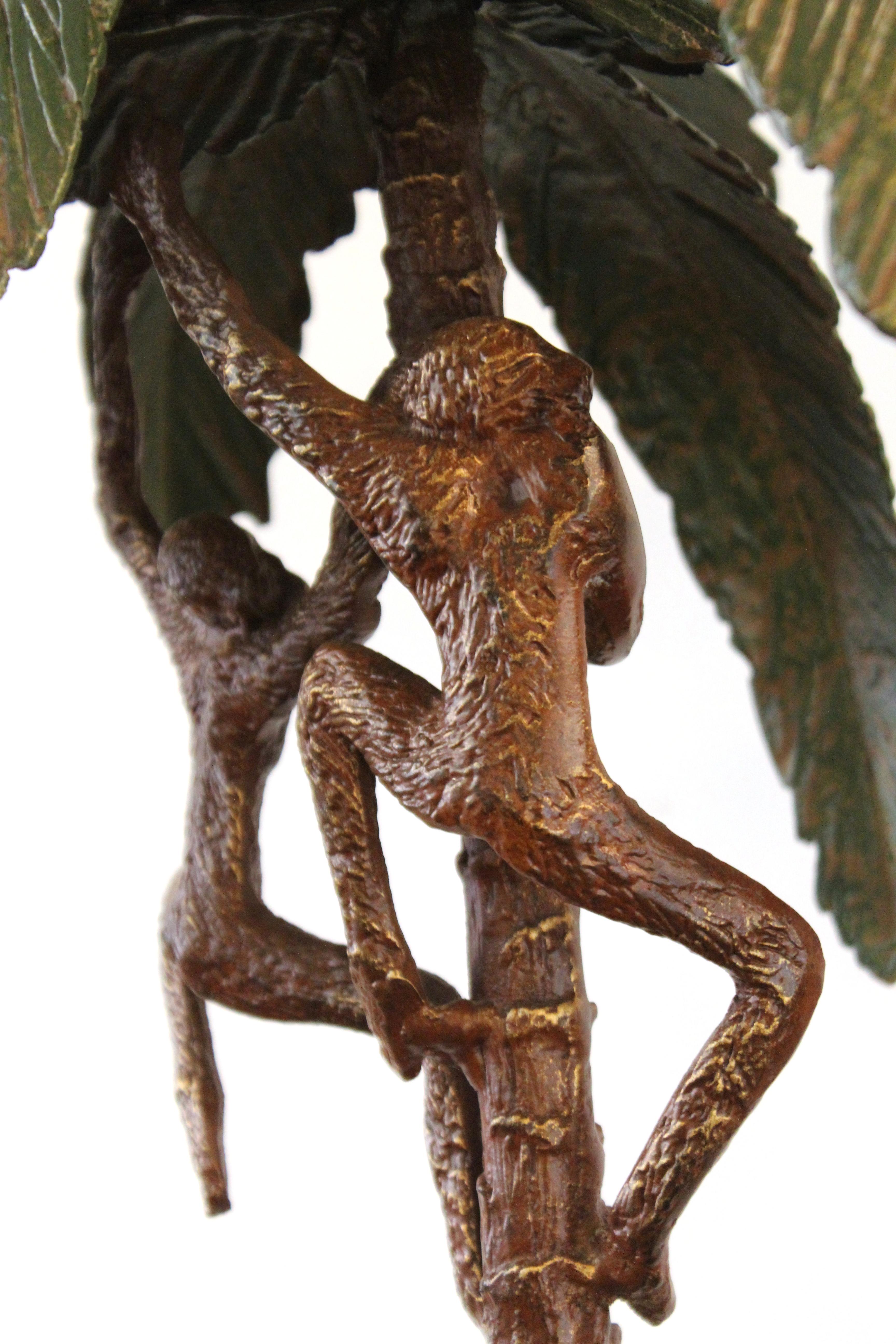 Frederick Cooper Hollywood Regency Monkey Palm Tree Floor Lamp In Good Condition In Astoria, NY