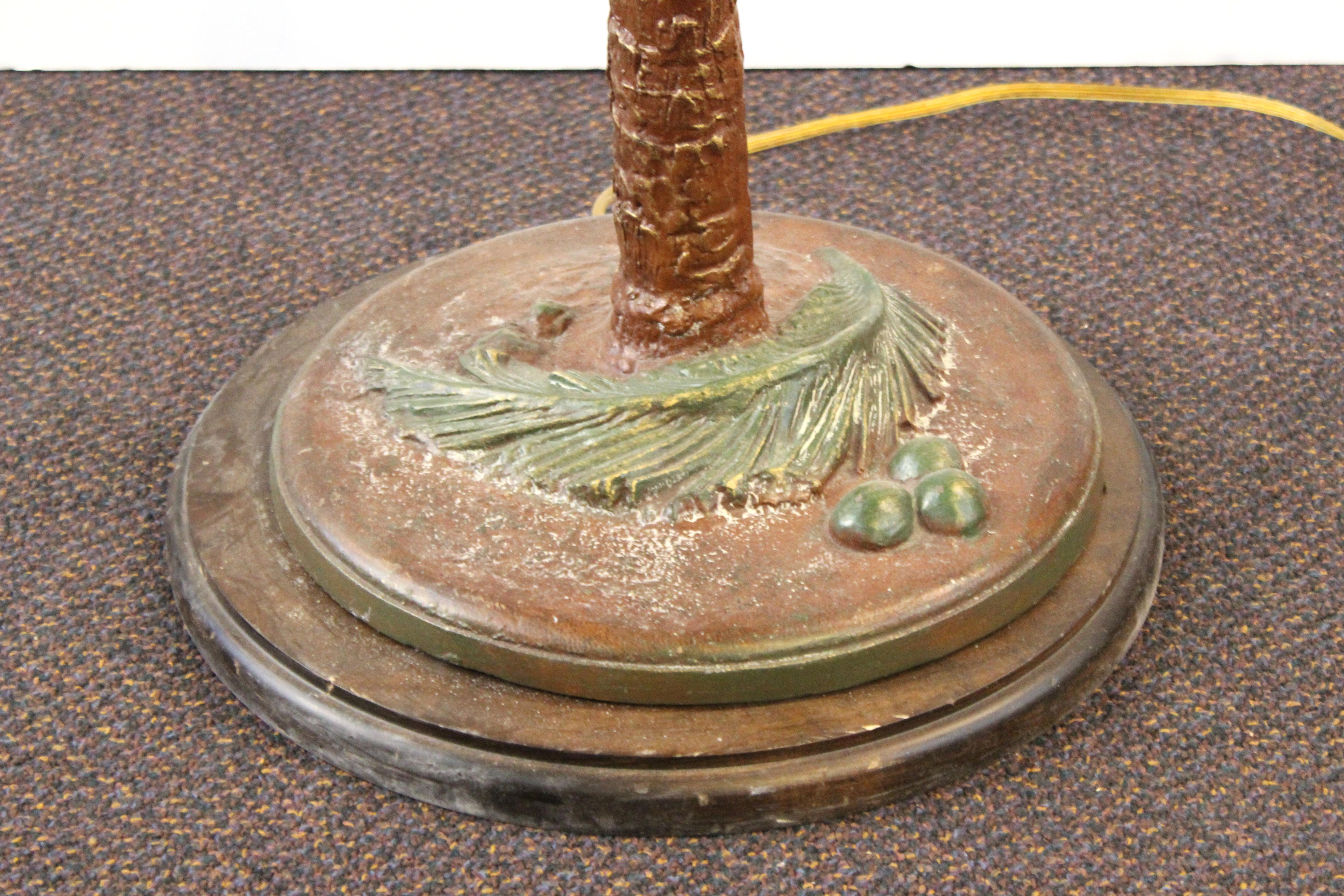Late 20th Century Frederick Cooper Hollywood Regency Monkey Palm Tree Floor Lamp