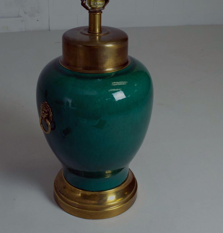 Frederick Cooper Hunter Green Table Lamps at 1stDibs