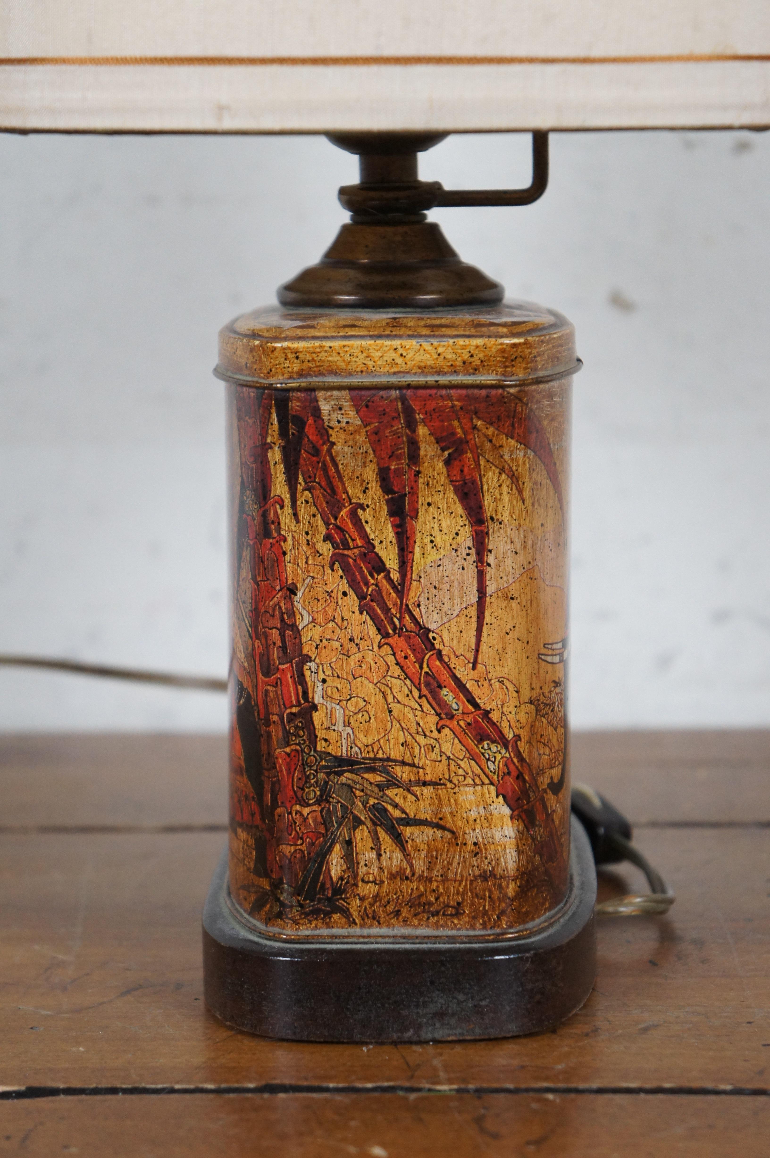 Frederick Cooper Indian Elephant Tea Caddy Library Reading Table Lamp 15