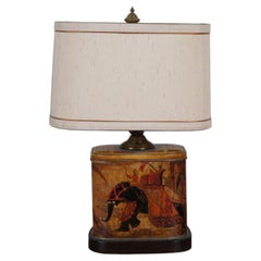 Vintage Frederick Cooper Indian Elephant Tea Caddy Library Reading Table Lamp 15"