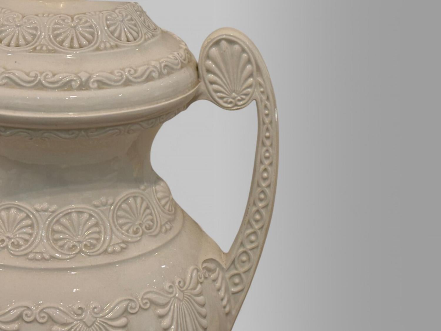 Frederick Cooper, Lenox, style néoclassique, porcelaine blanche, lampes de bureau, années 1980 en vente 2