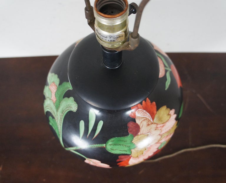 Frederick Cooper Porcelain Chinoiserie Ginger Jar Table Lamp Black