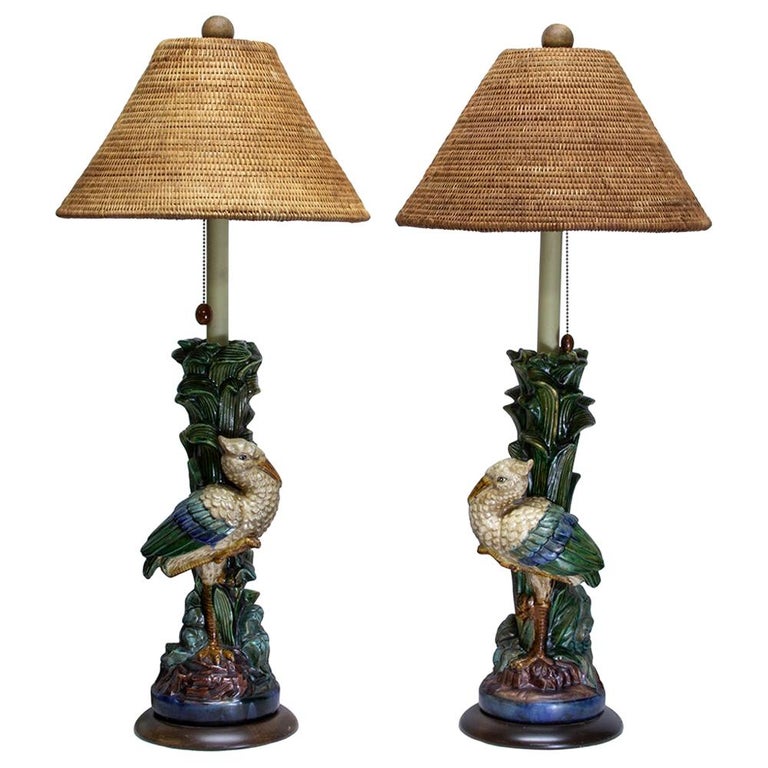 Frederick Cooper Stork Table Lamps Set, Stork Table Lamp