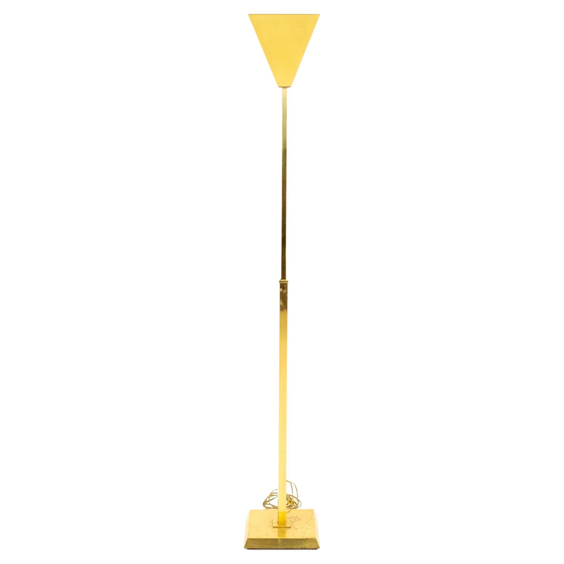 Frederick Cooper Style Mid-Century Brass Torchiere Lamp For Sale