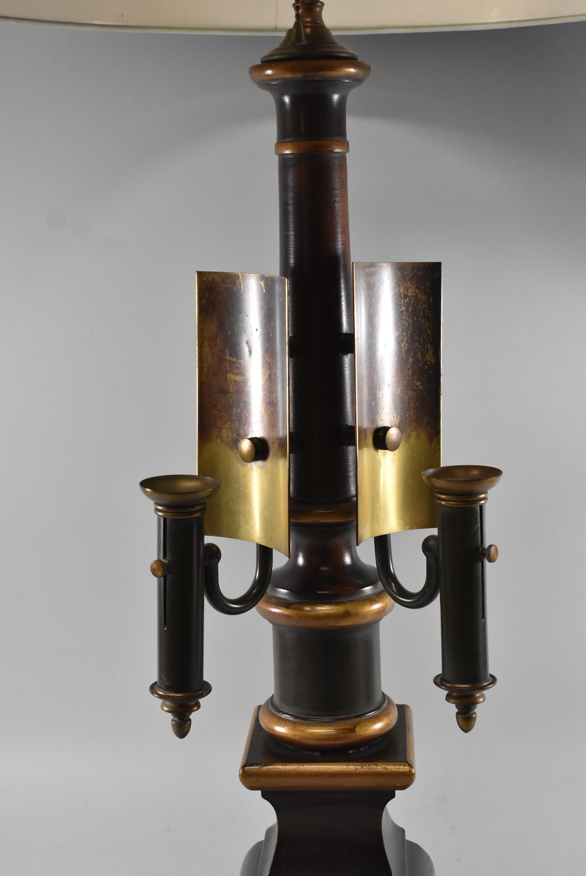 Modern Frederick Cooper Table Lamp Adjustable Candleholders For Sale