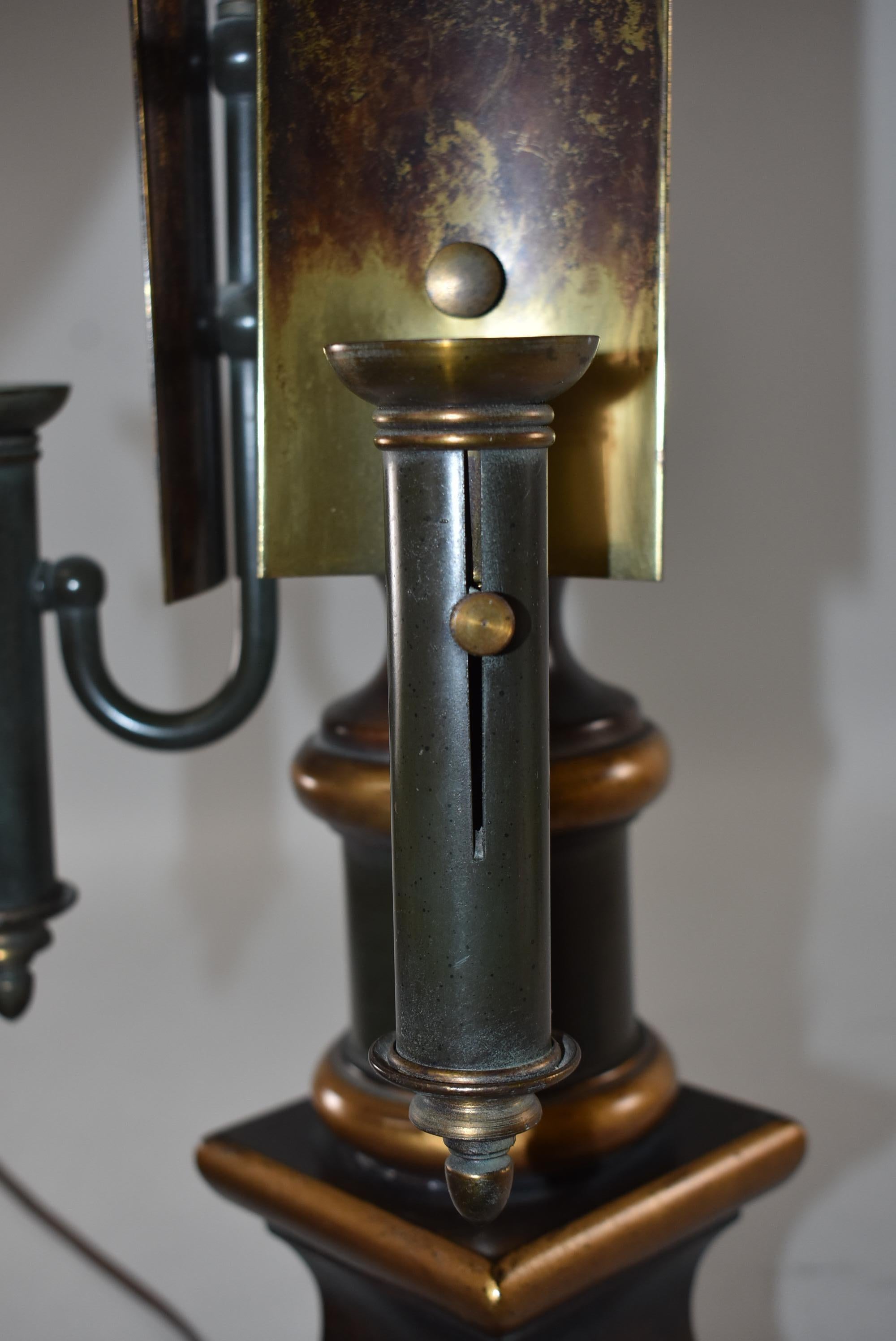 Frederick Cooper Table Lamp Adjustable Candleholders In Good Condition For Sale In Toledo, OH