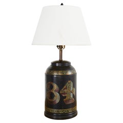 Retro Frederick Cooper Tea Canister Tole Lamp