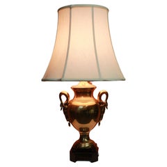 Frederick Cooper Vintage Hollywood Regency Swan Polished Brass Table Lamp