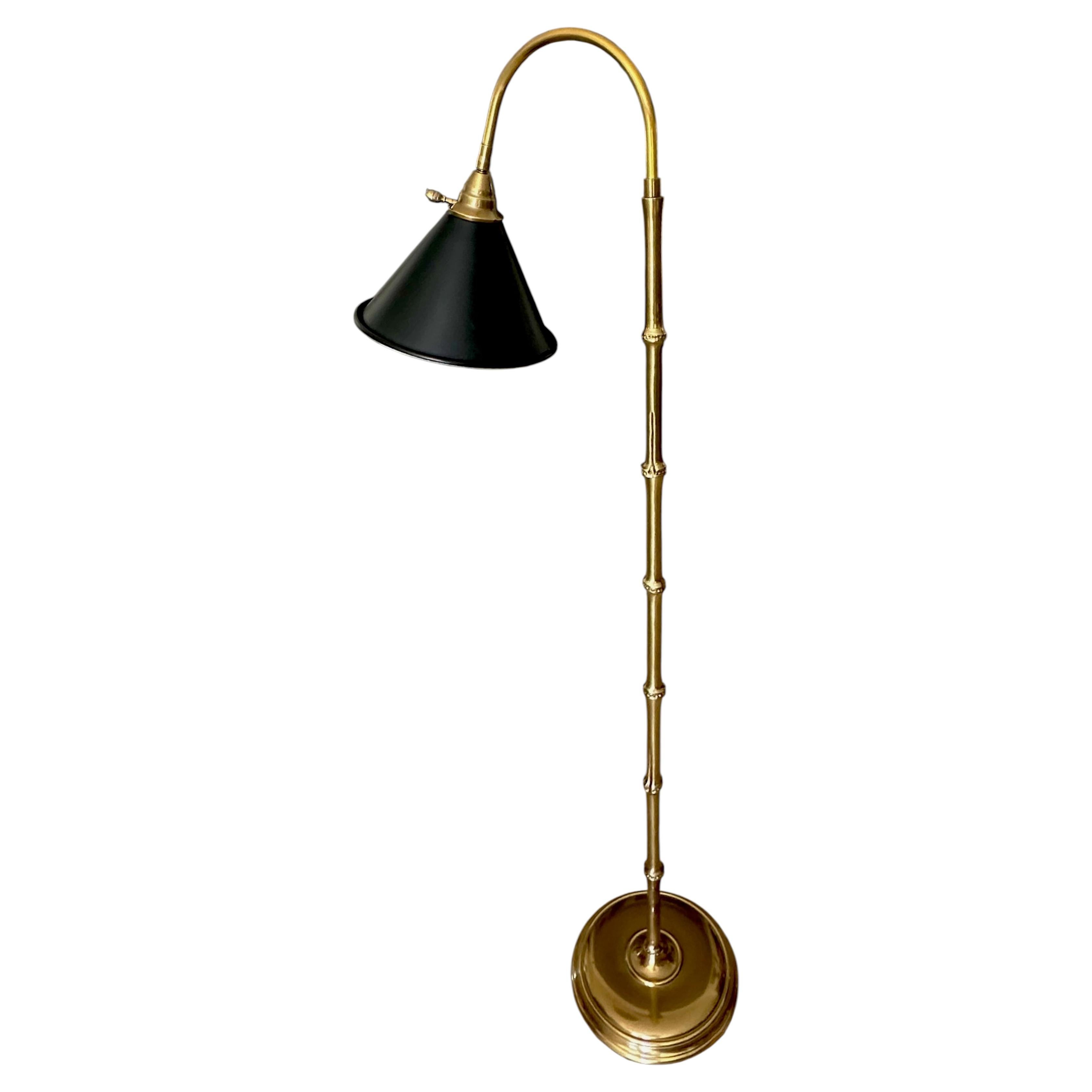 Frederick CooperSolid Brass Faux Bamboo Floor Lamp