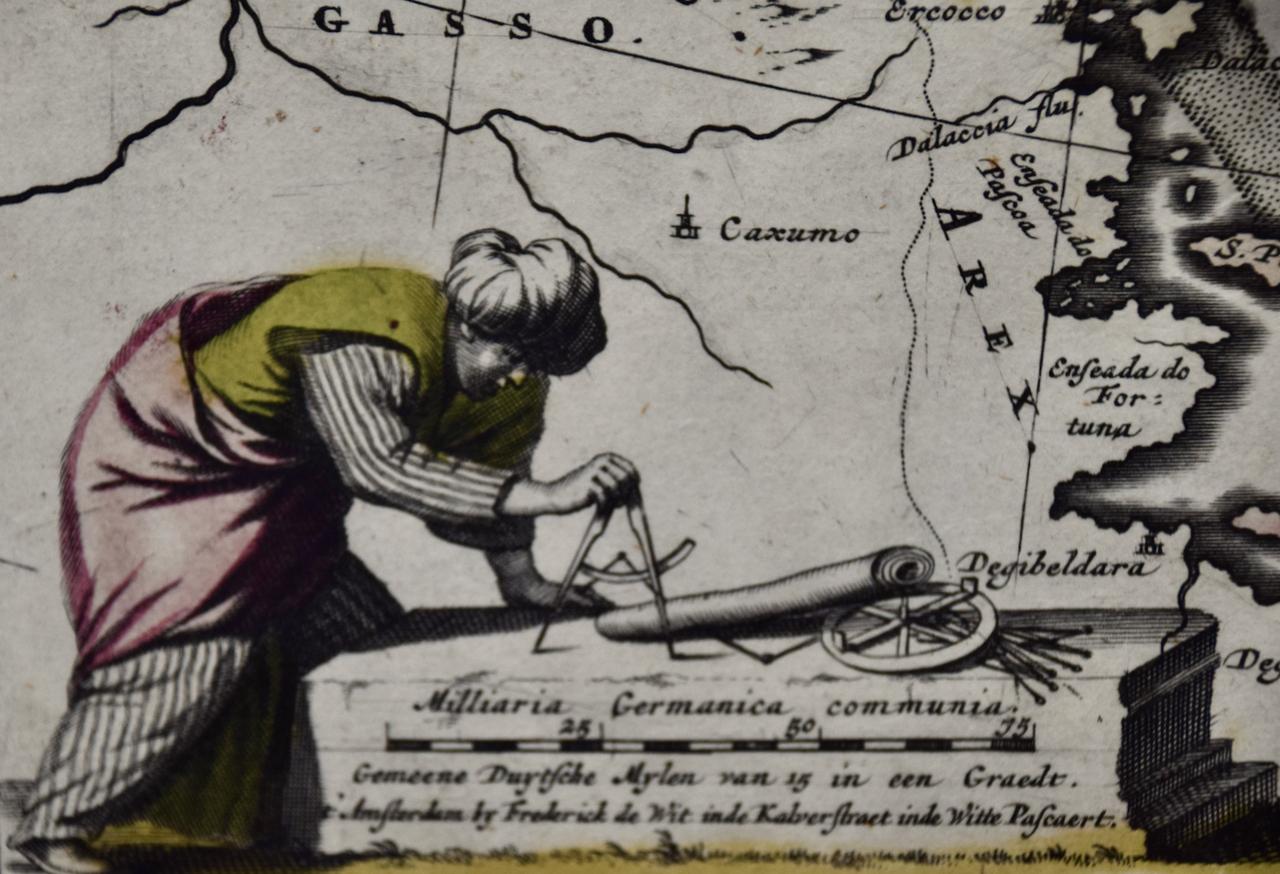 Persia, Armenia & Adjacent Regions: A Hand-colored 17th Century Map by De Wit For Sale 2