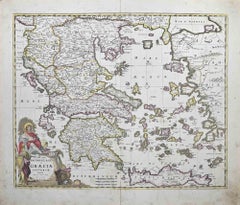 Antique Accurata totius Archipelagi et Graeciae...- Etching by Frederick de Wit - 1680ca