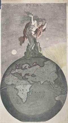 Antique Atlas (Frontispiece) - Etching by Frederick de Wit - 1680 ca