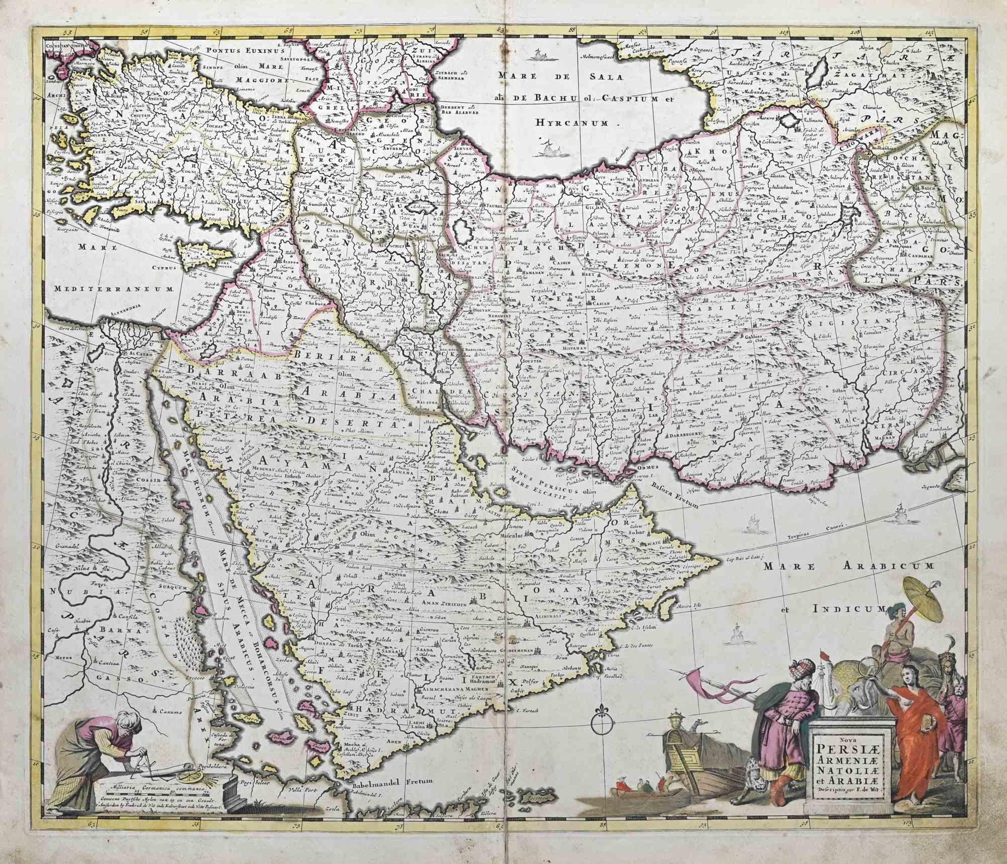 Nova Persiae, Armenien, Natoliae et Ara... - Radierung von Frederick de Wit - 1680ca