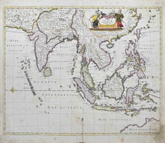 Antique Tabula Indiae Orientalis - Etching by Frederick de Wit - 1680ca