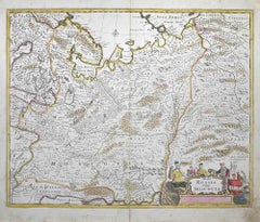Antique Tabula Russia Vulgo Moscovia - Etching by Frederick de Wit - 1680ca