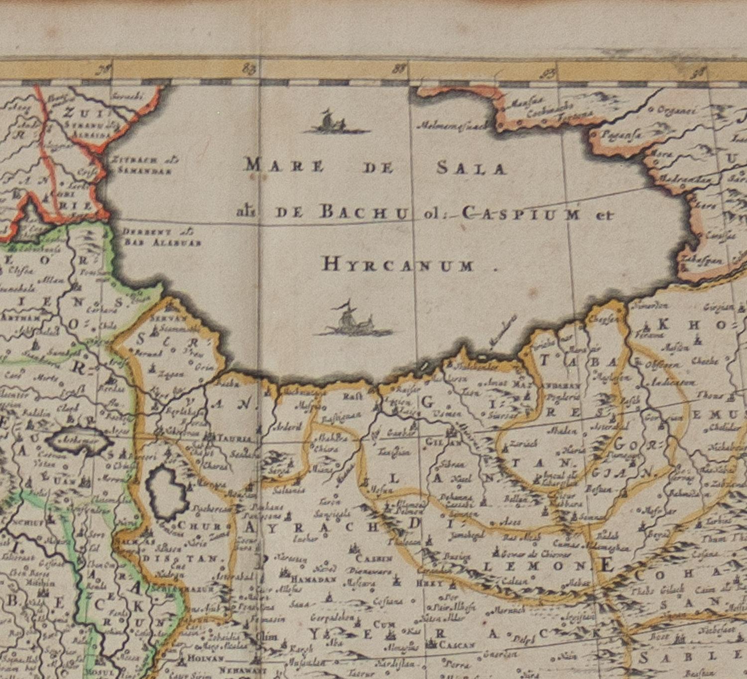  Persiae, Armeniae, Natoliae et Arabiae Descriptio per Frederick deWit 1666 map - Beige Print by Frederick DeWit
