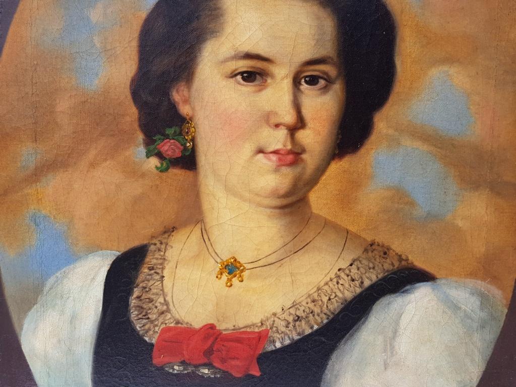 Frederick Dielman (American) - Late 19th century portrait painting - Female For Sale 6