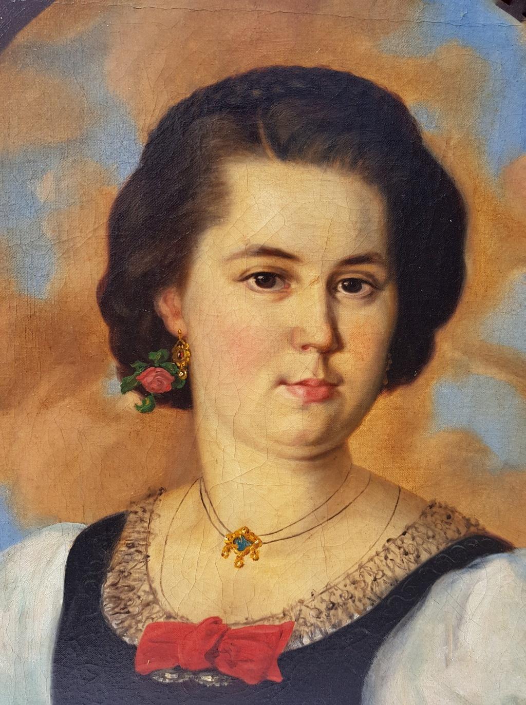Frederick Dielman (Hanover 1847 – Washington 1935) - Portrait of a woman.

57x45cm.

Oil on canvas, unframed.

Work signed: 