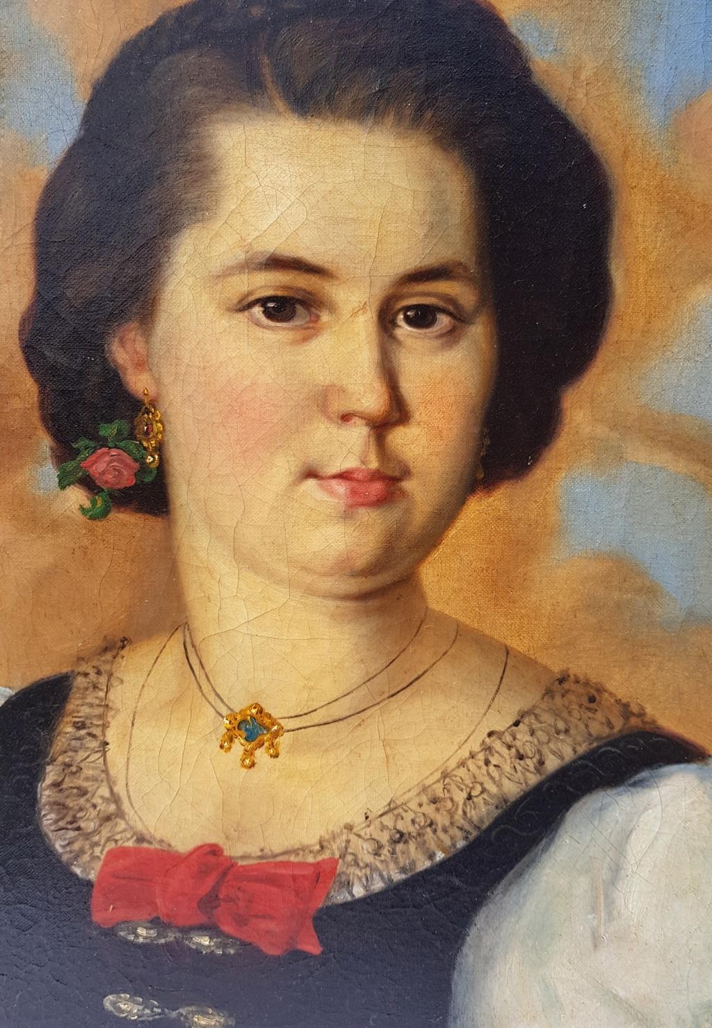 Frederick Dielman (American) - Late 19th century portrait painting - Female For Sale 4
