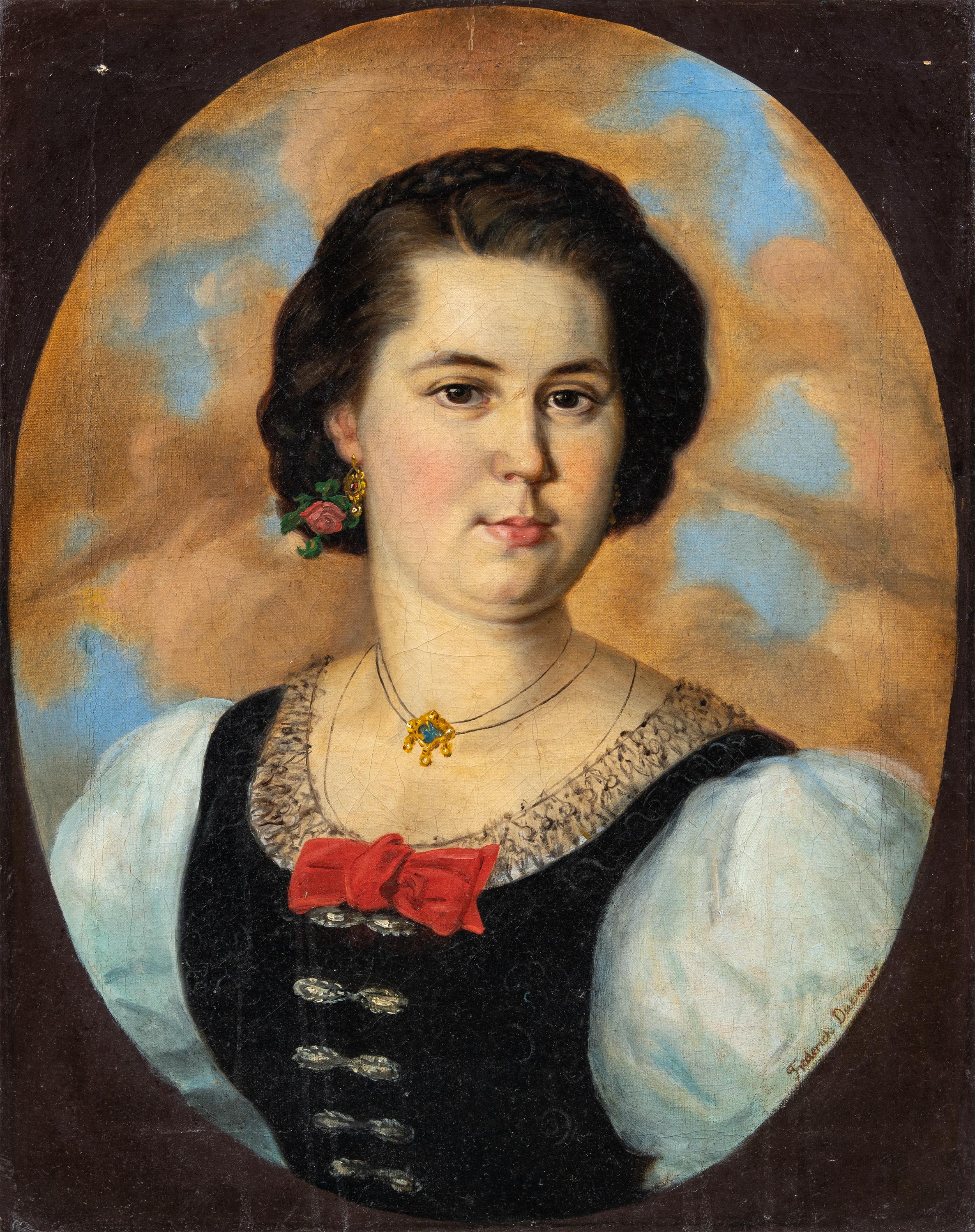 Frederick Dielman (American) - Late 19th century portrait painting - Female