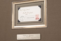 Frederick Douglass 1880 Signature and First Day Issue Stamp