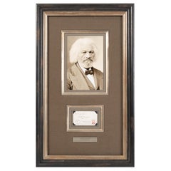 Frederick Douglass 1880 Signature and First Day Issue Stamp