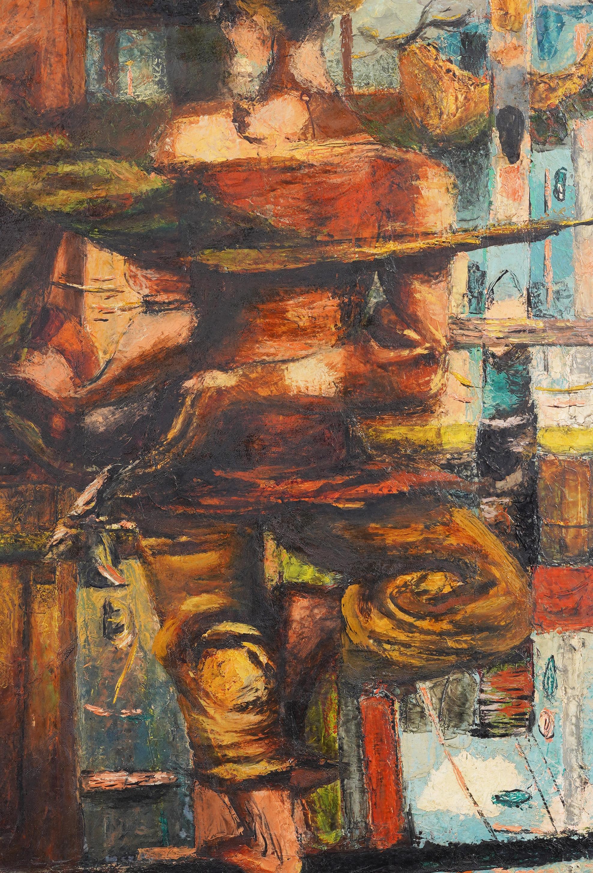 Molto impressionante e rara opera giovanile di Frederick E. Conway (1900 - 1973).  Olio su tavola.  Incredibilmente incorniciato.  Firmato.  