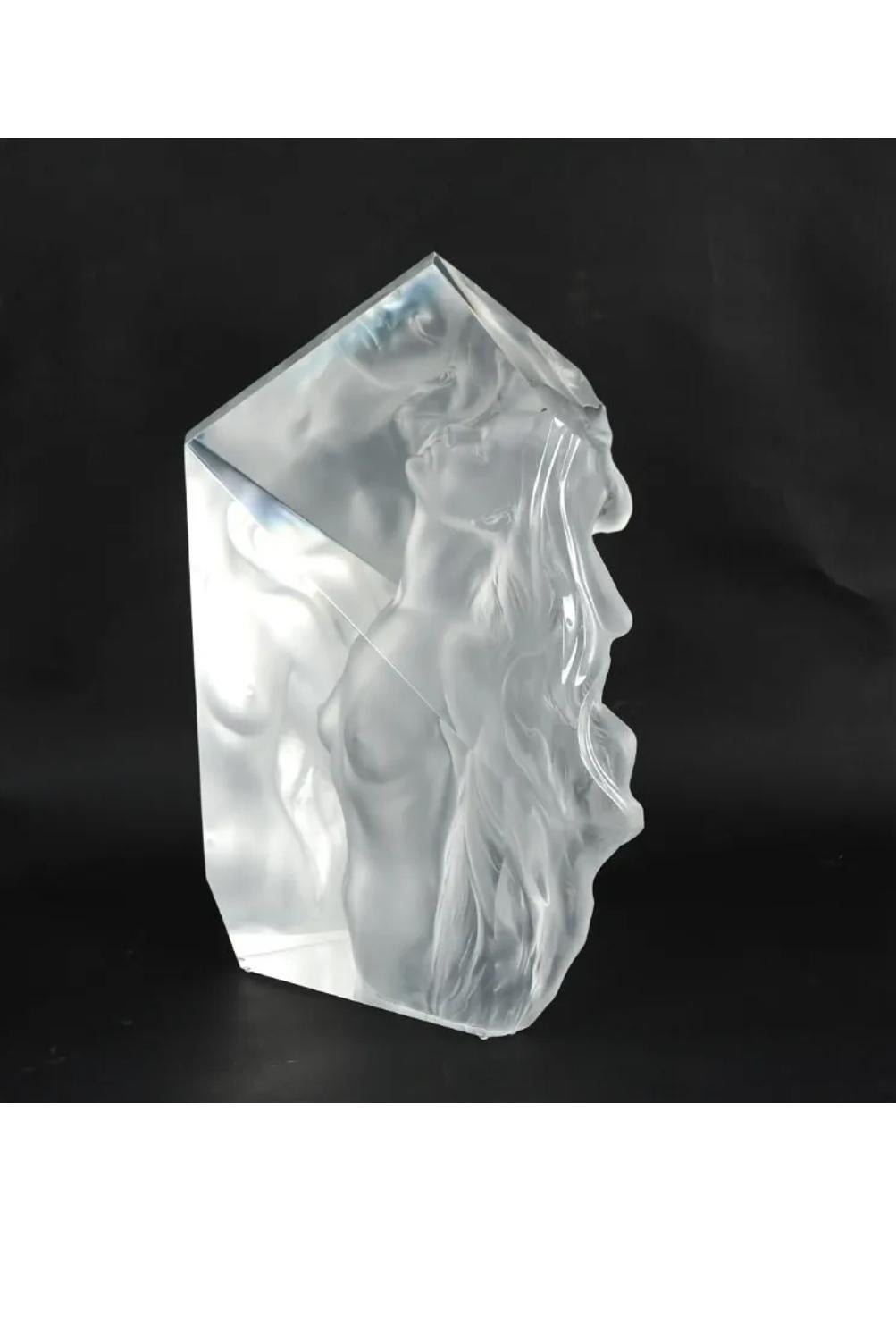 20th Century Frederick E. Hart (American 1943-1999), Exaltation, Intaglio Acrylic Sculpture For Sale