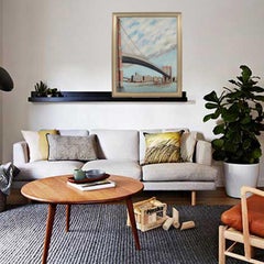 Brooklyn Transfer East River Crossing, Oil on Canvas Painting Frederick Reimers