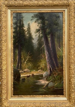 "Fiume Sacramento superiore, California" (grande paesaggio antico, artista di fama)