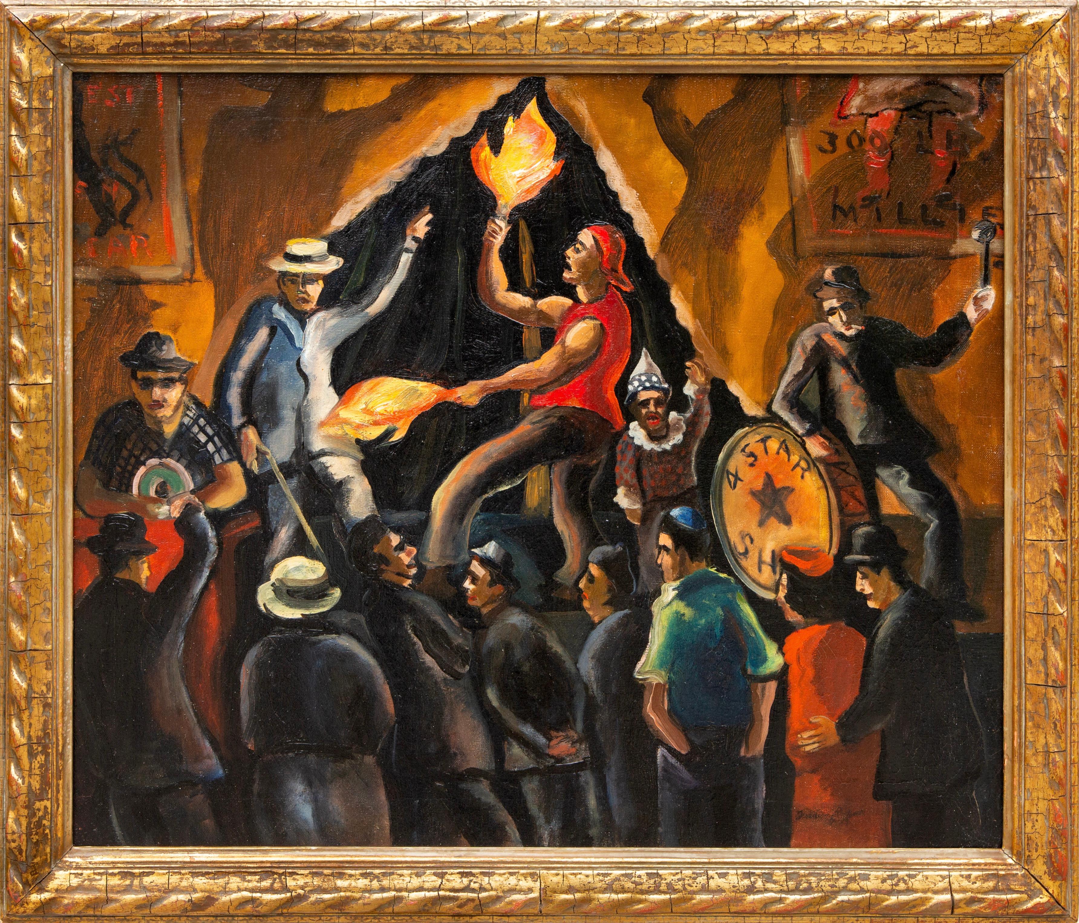 Coney Island Fire Eaters American Scene Modernism WPA Social Realism Mid-Century