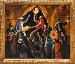 Comedores de fuego de Coney Island Escena americana Modernismo WPA Realismo social Mediados de siglo