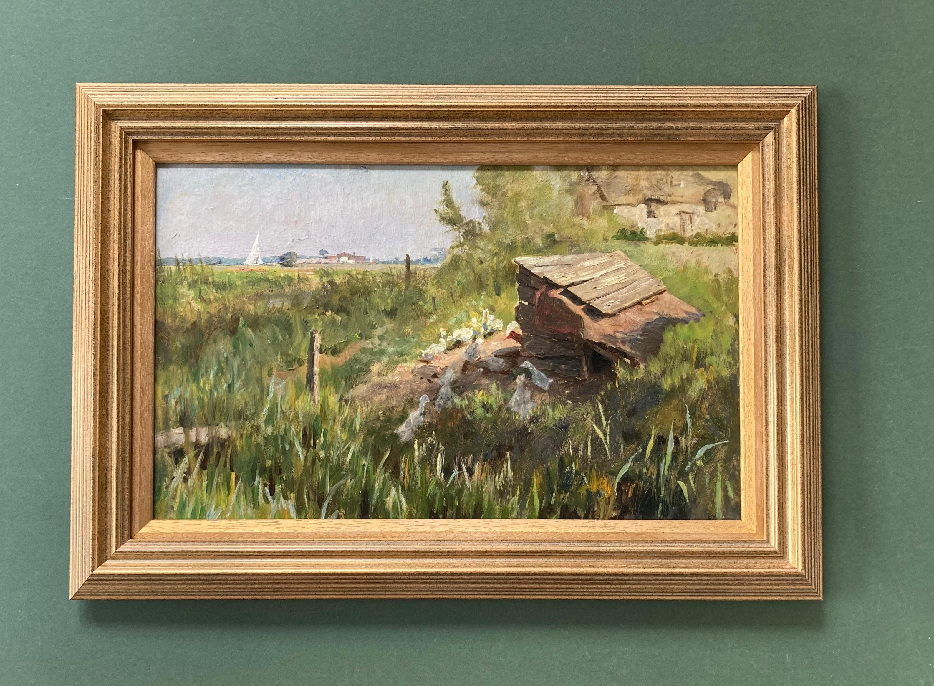 Peinture impressionniste de Cotman représentant des canards dans les larges Norfolk en vente 6
