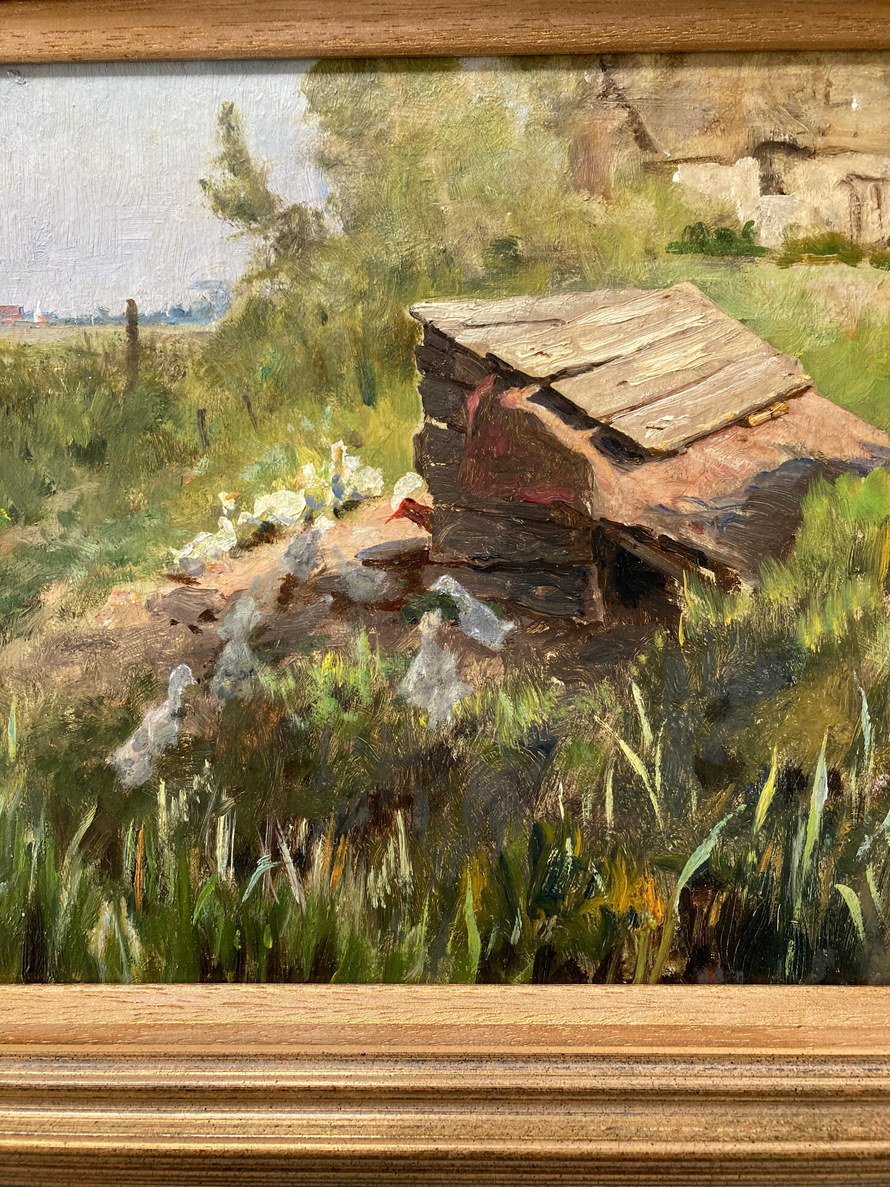 Peinture impressionniste de Cotman représentant des canards dans les larges Norfolk en vente 3