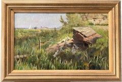 Cotman Impressionistisches Gemälde von Enten auf den Norfolk Broads