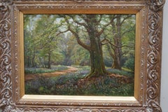 Frederick Golden Short New Forest Bluebell Wood Signed & Dated 1912 Oil Painting