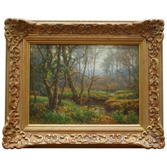Frederick Golden Short New Forest Woodland Pittura ad olio firmata e datata 1920
