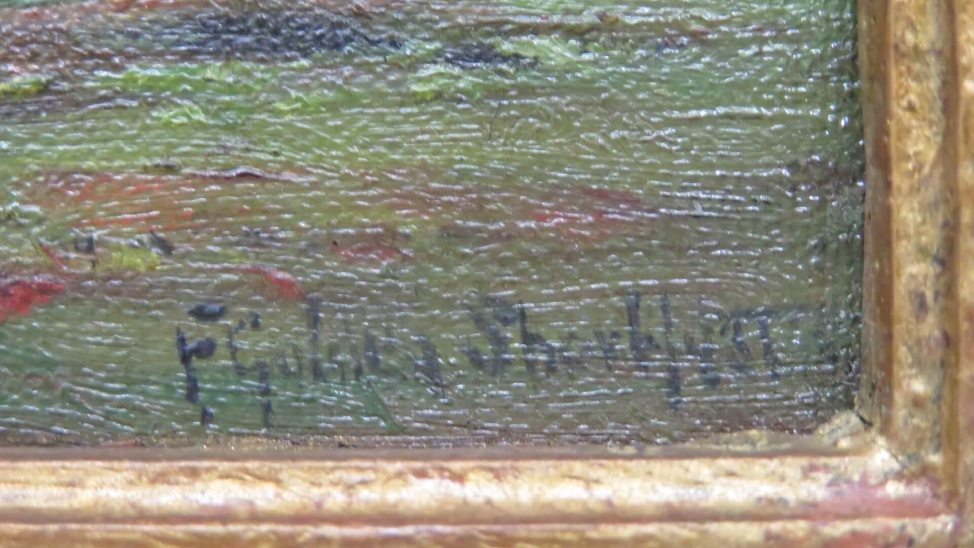 (1862-1936) New Forest Paisaje inglés original Pintura al óleo FIRMADA - Painting de Frederick Golden Short