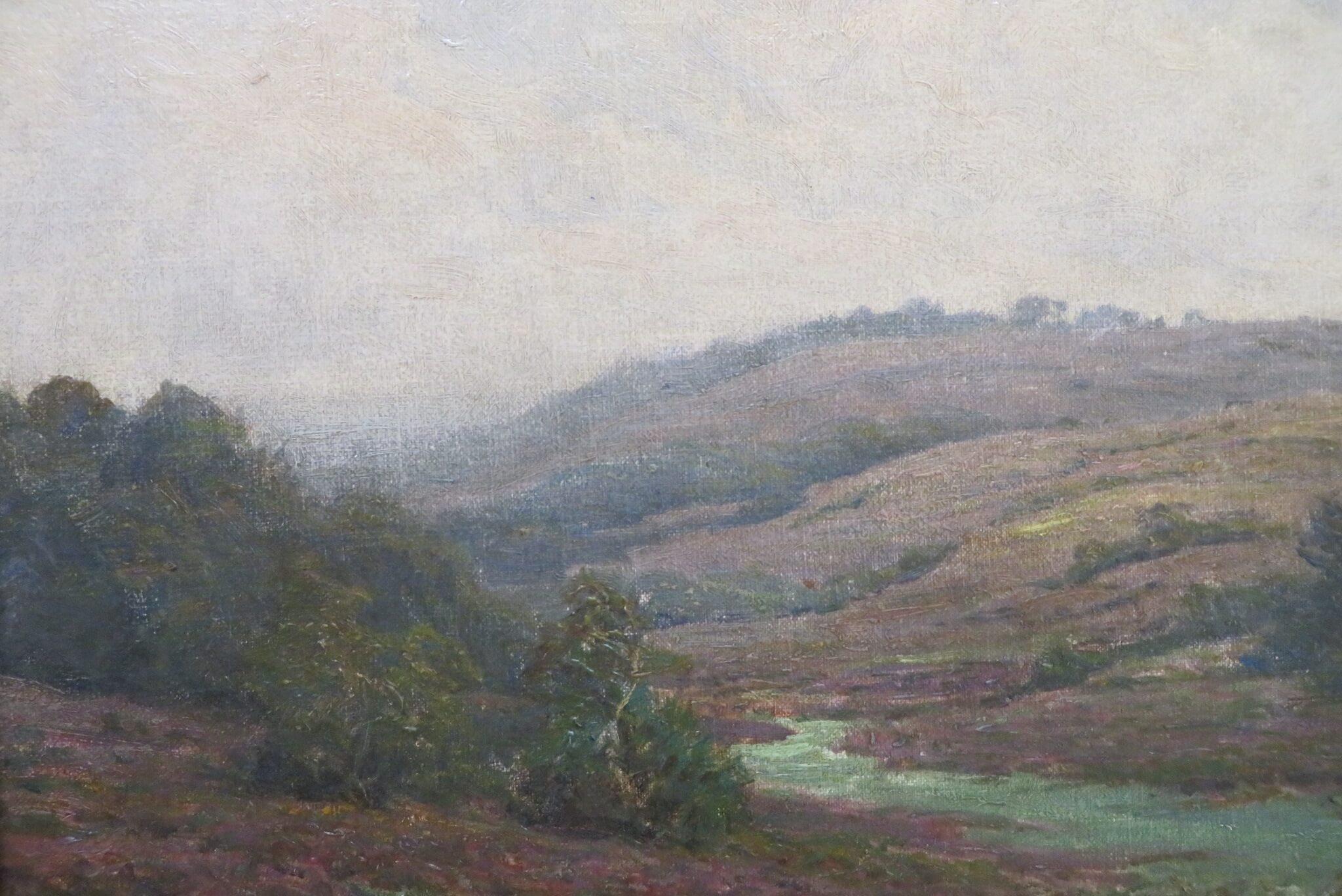 (1863-1936) English Impressionist pintura al óleo firmada NEW FOREST HAMPSHIRE - Landscape Painting Marrón de Frederick Golden Short