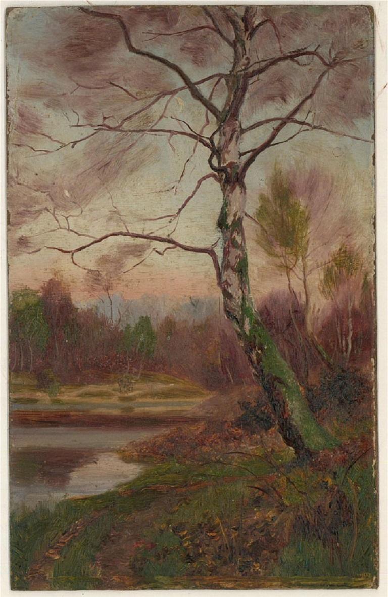 Frederick Golden Short (1863-1936) - Paire d'huiles, scènes de forêt 1