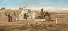 Frederick Goodall British Artist 1822-1904) Oil on Canvas – Bedouin Oasis 1877