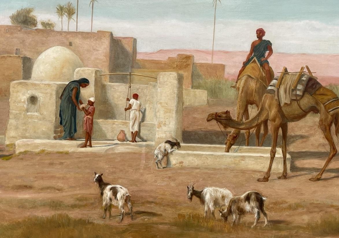 Frederick Goodall Britischer Künstler 1822-1904) Öl auf Leinwand - Beduinenoase 1877 (Viktorianisch) im Angebot