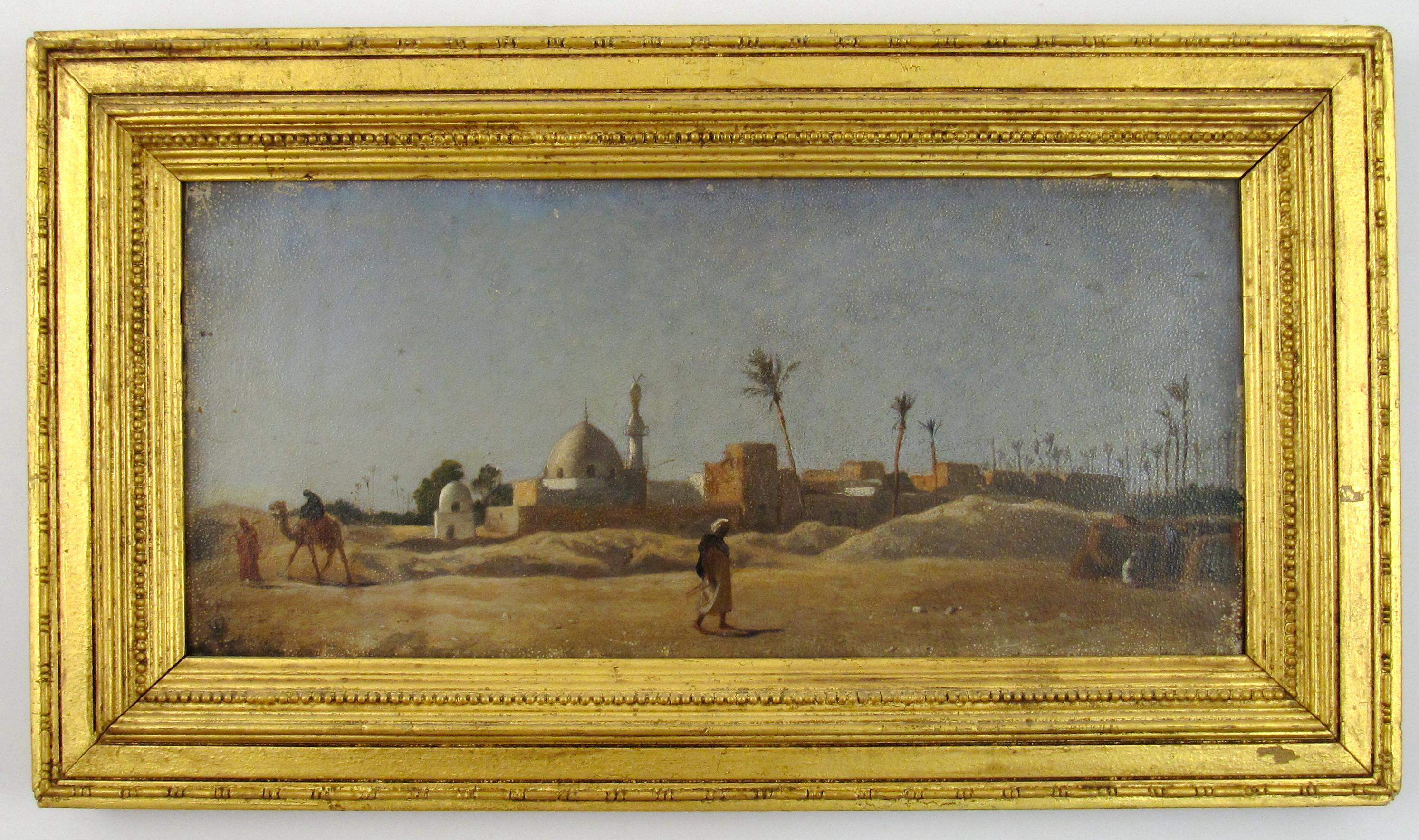 Frederick Goodall Dessert Village Egypt Plein Air Orientalist Oil Painting 1859 6