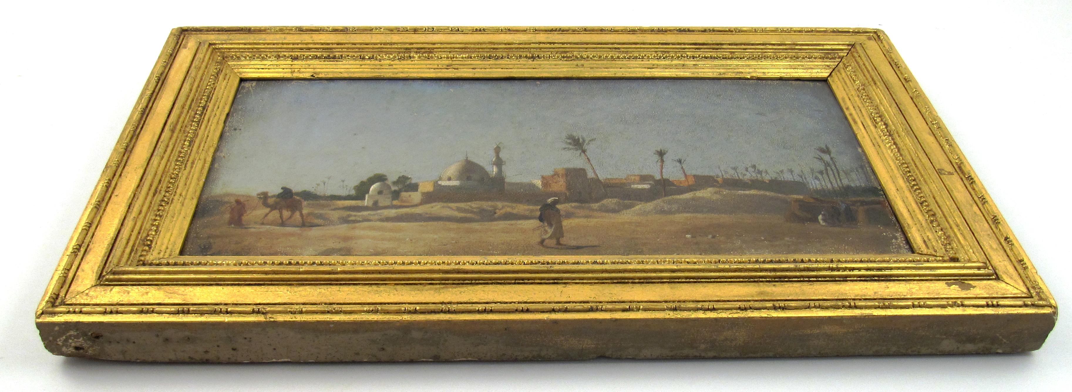 Frederick Goodall Dessert Village Egypt Plein Air Orientalist Oil Painting 1859 4