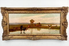 Frederick Goodall R.A Bedouins in the Desert Oil on Canvas Orientalist Painting